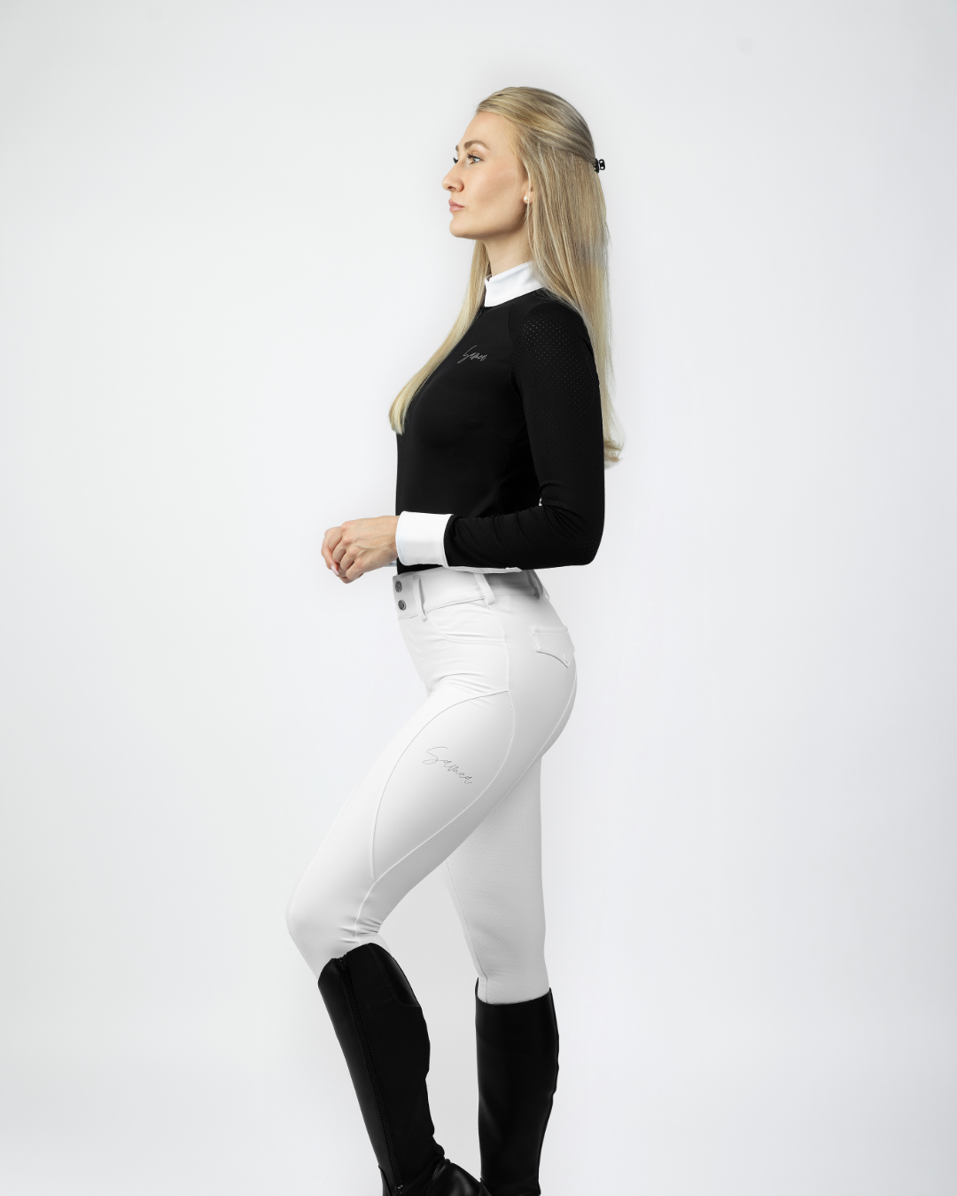 Samea Equestrian White Hybrid Breeches